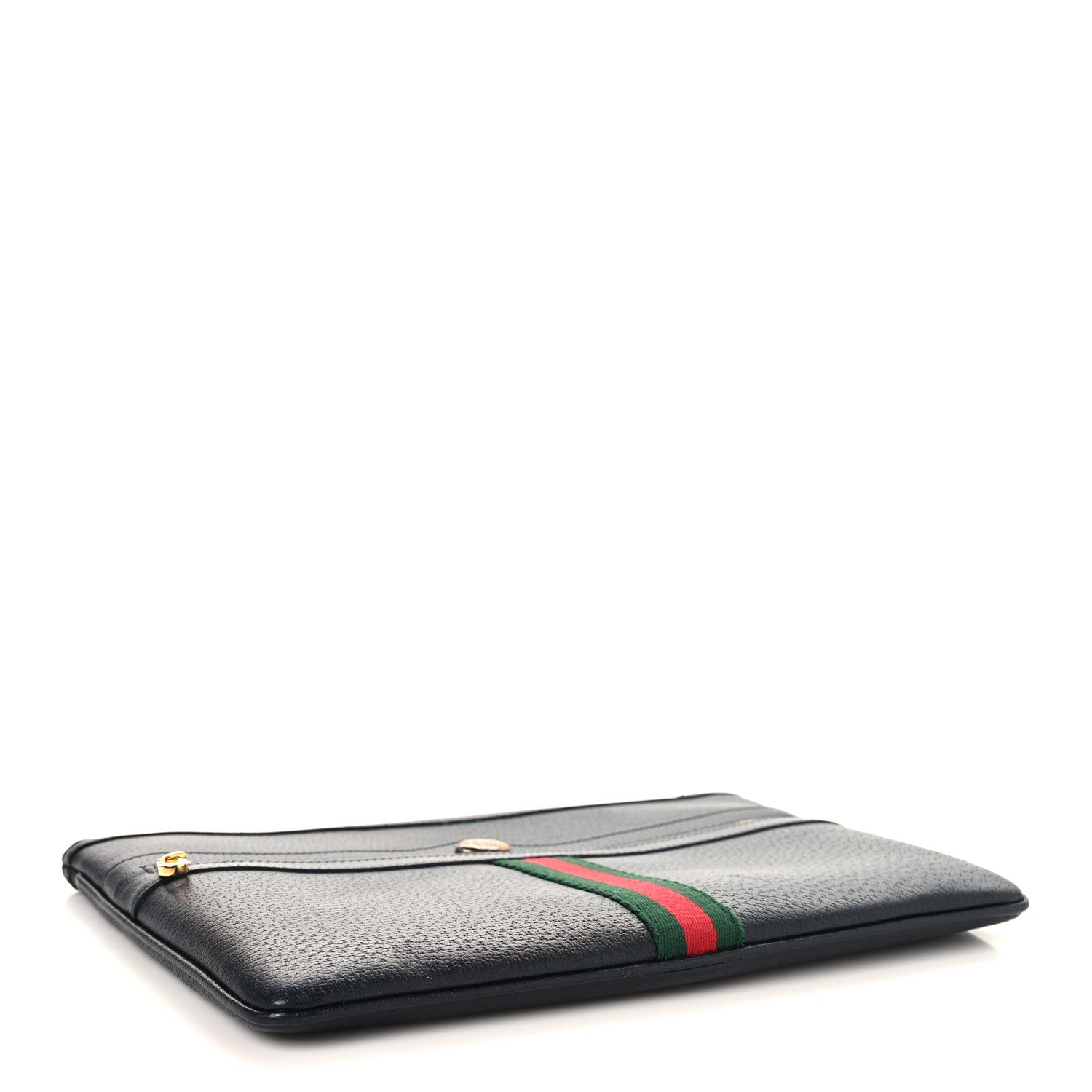 Gucci Calfskin Large Ophidia Pouch Clutch Black