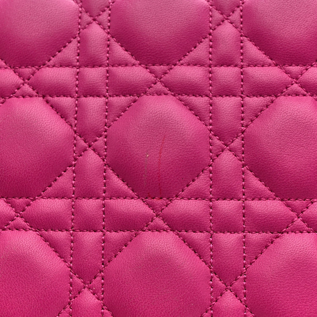 Christian Dior Lambskin Cannage Large Miss Dior Flap Sorbet