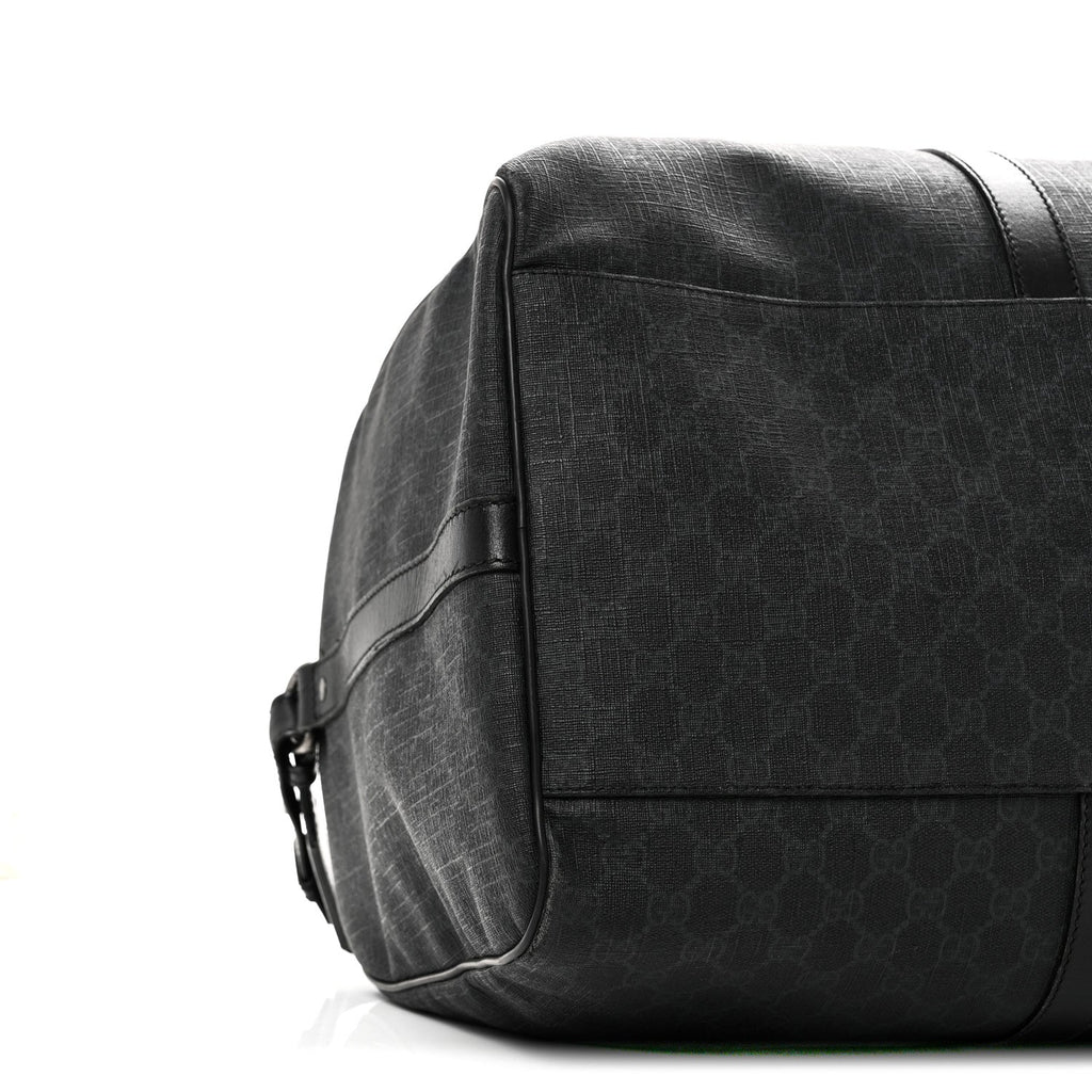 Gucci GG Supreme Monogram Medium Carry-On Duffle Bag Black Grey