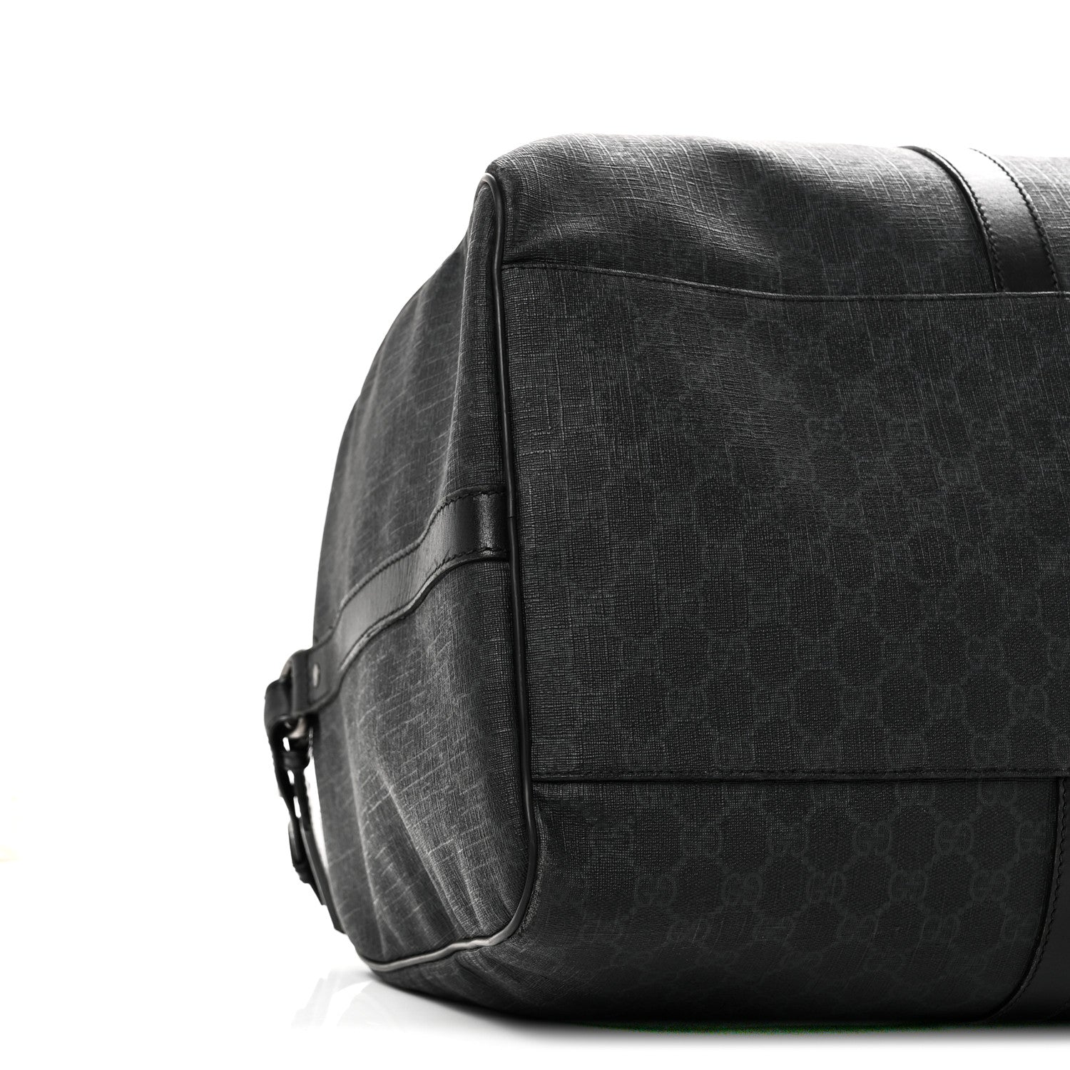 Gucci GG Supreme Monogram Medium Carry-On Duffle Bag Black Grey