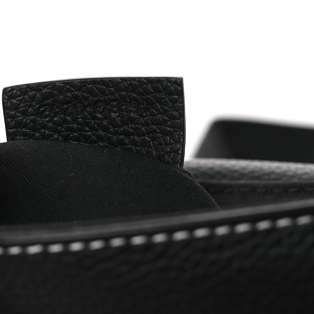 Christian Dior X KAWS Grained Calfskin Saddle Pouch Black