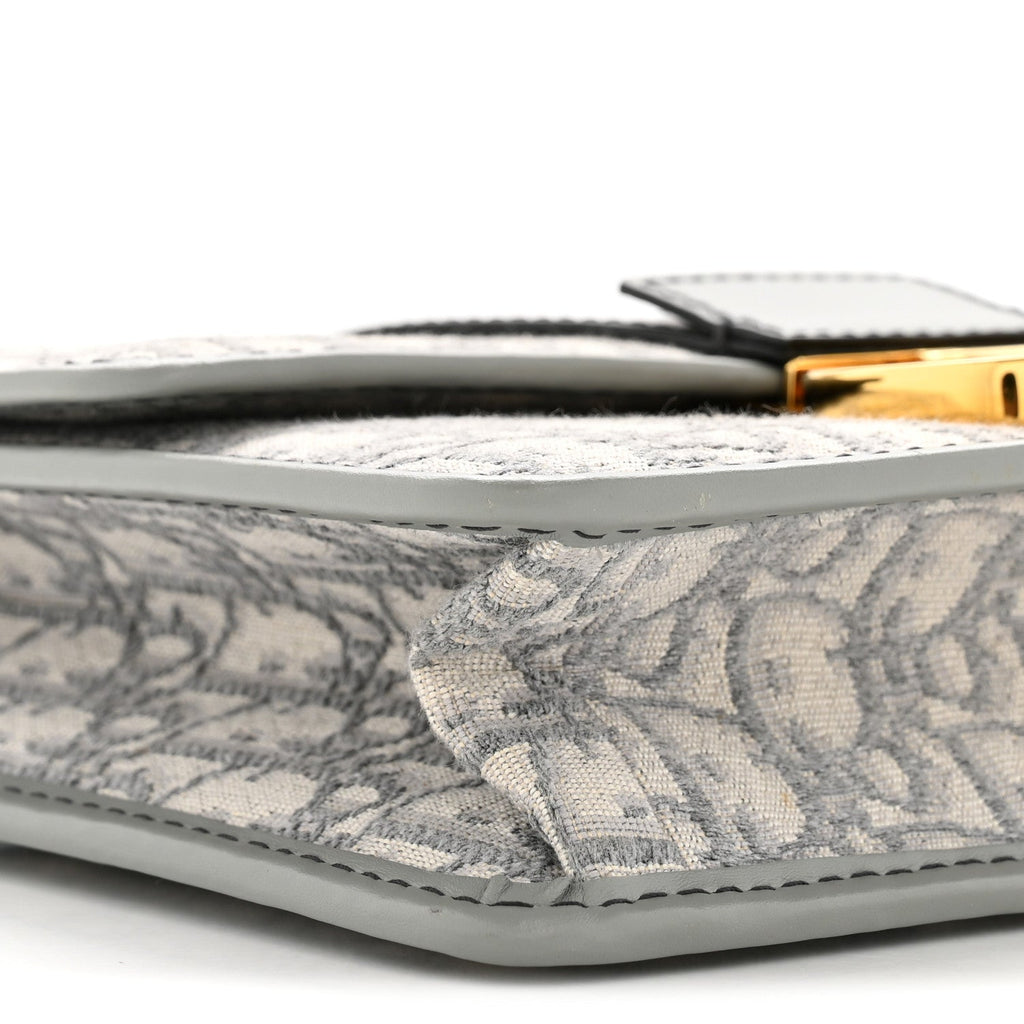 Christian Dior Oblique 30 Montaigne Flap Bag Grey