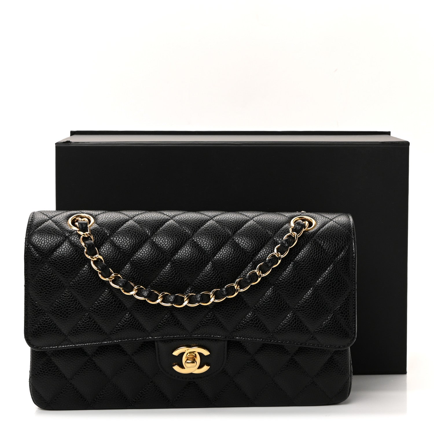 Chanel Caviar Quilted Medium Double Flap Black