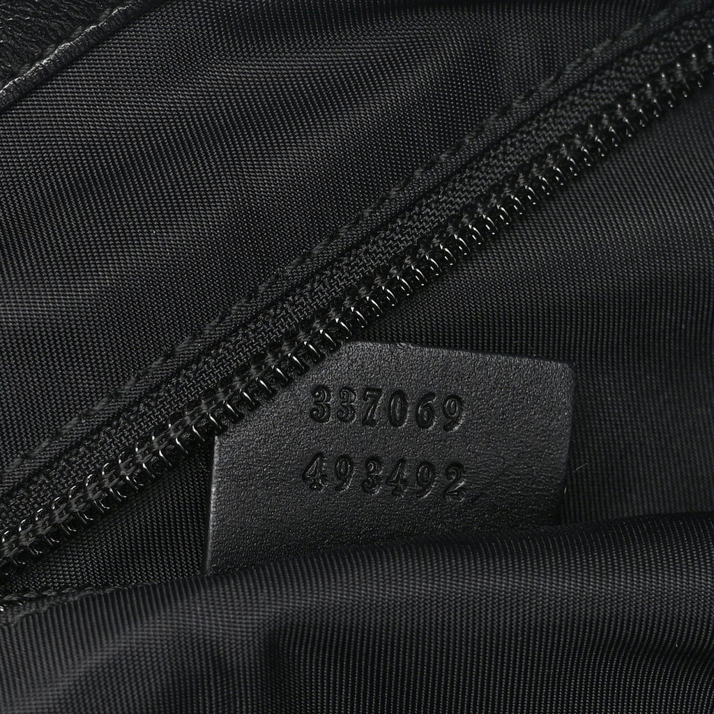 Gucci Techno Canvas Web Single Buckle Tote Black