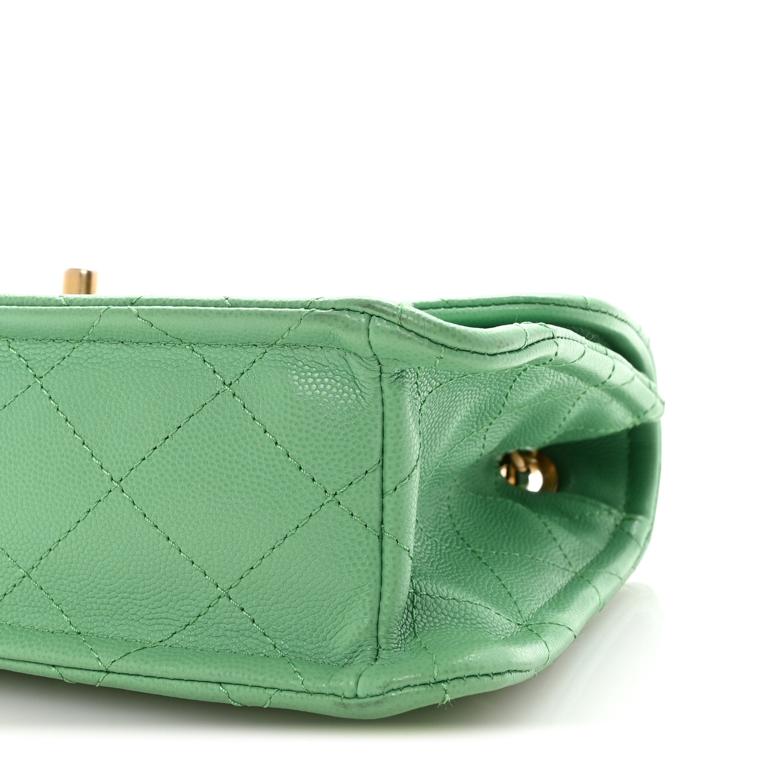 Chanel Caviar Quilted Medium Sweet Classic Flap Green