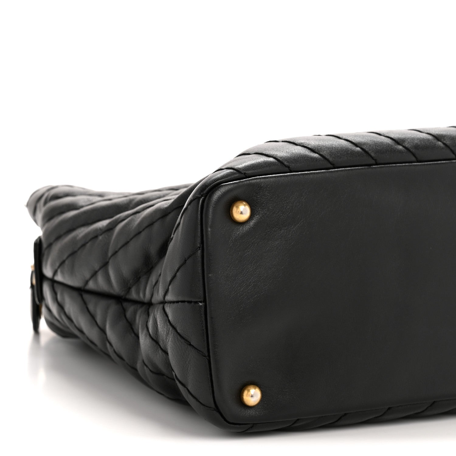 Chanel Calfskin Chevron Quilted Surpique Tote Black