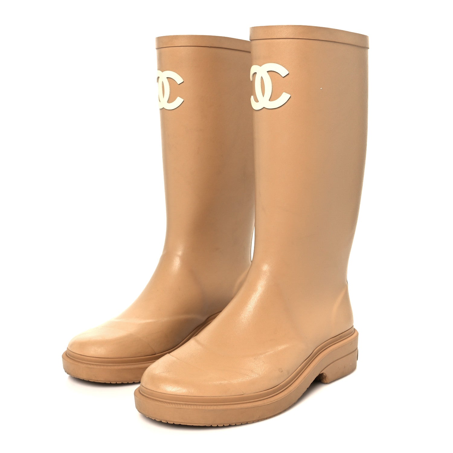 Caoutchouk CC High Boots 37 Beige