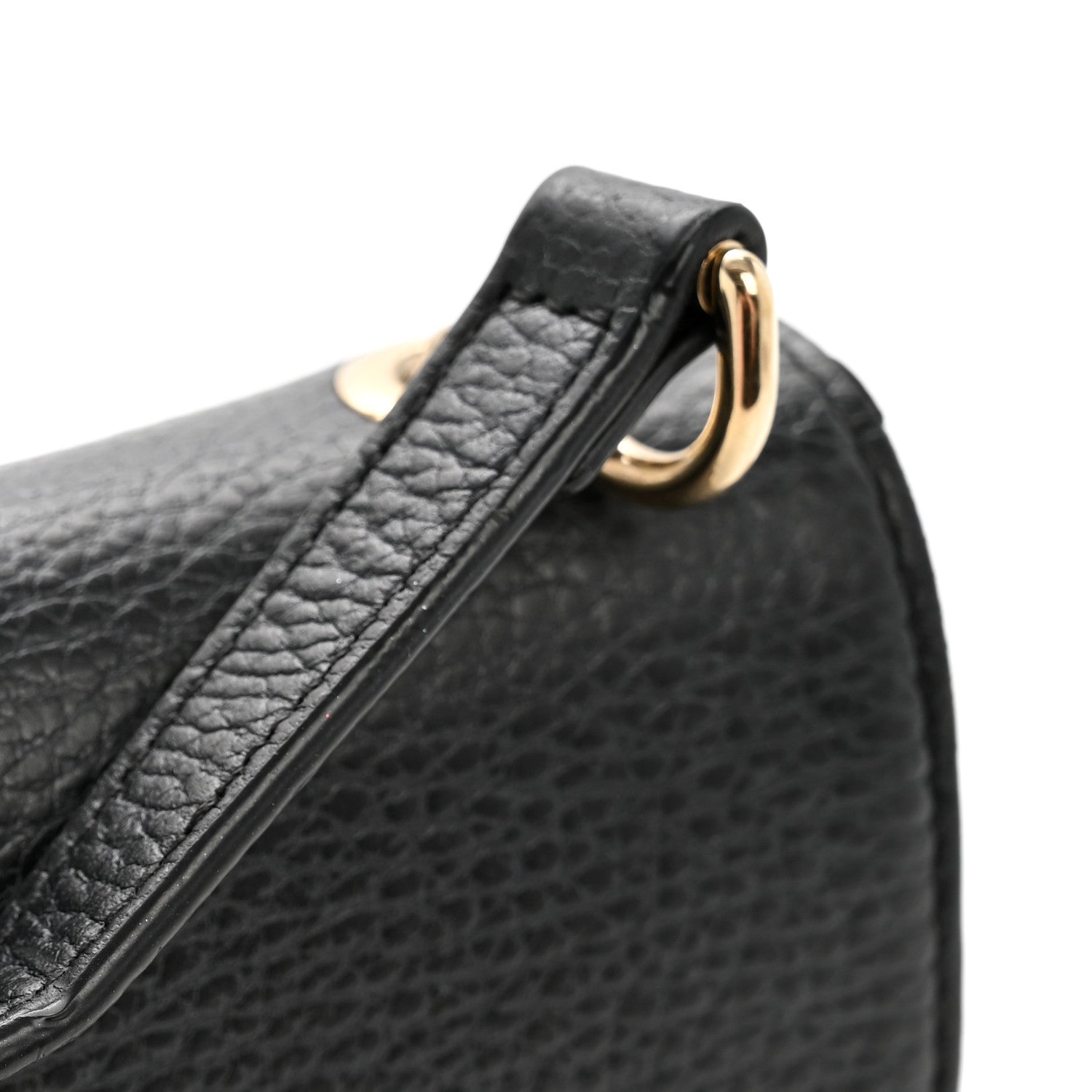 Gucci Dollar Calfskin Small Interlocking G Shoulder Bag Black
