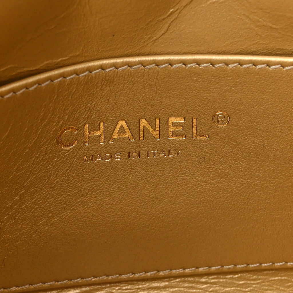 Chanel Lambskin Quilted Small Pearl Crush Hobo Black