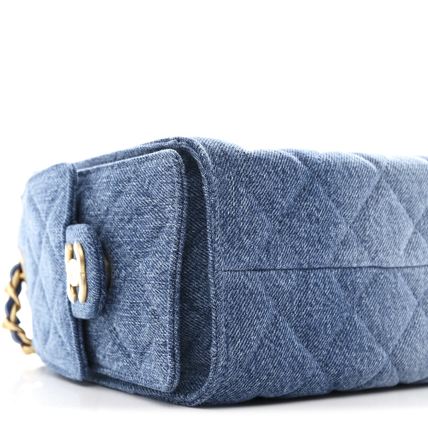 Chanel Washed Denim Quilted Mini Chanel 25 Handbag Blue