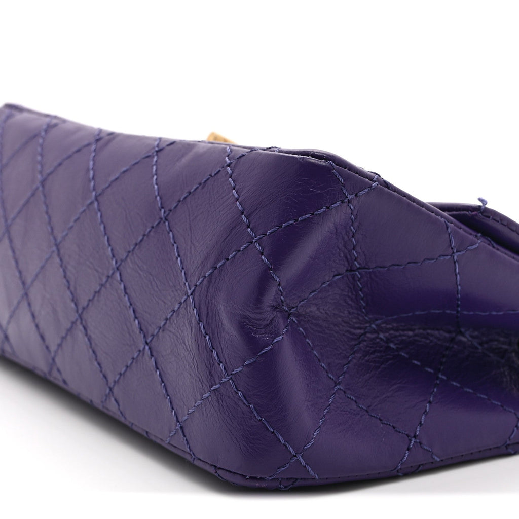 Chanel Aged Calfskin Quilted 2.55 Reissue Mini Flap Purple