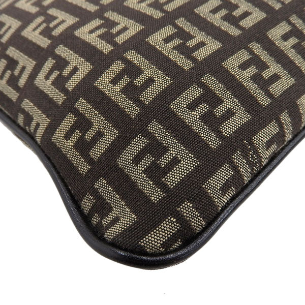 FENDI Ff Zucchino Pattern Shoulder Bag Brown