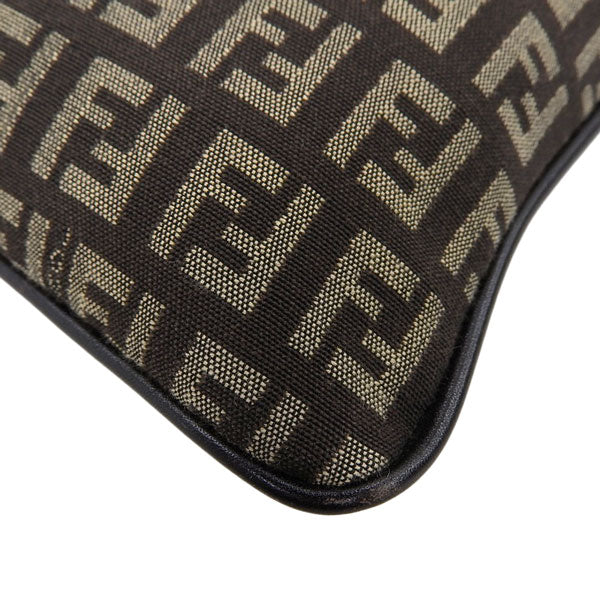 FENDI Ff Zucchino Pattern Shoulder Bag Brown