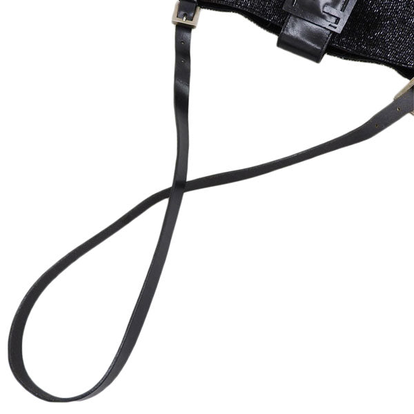 FENDI Beads Mamma Baguette Shoulder Bag Black