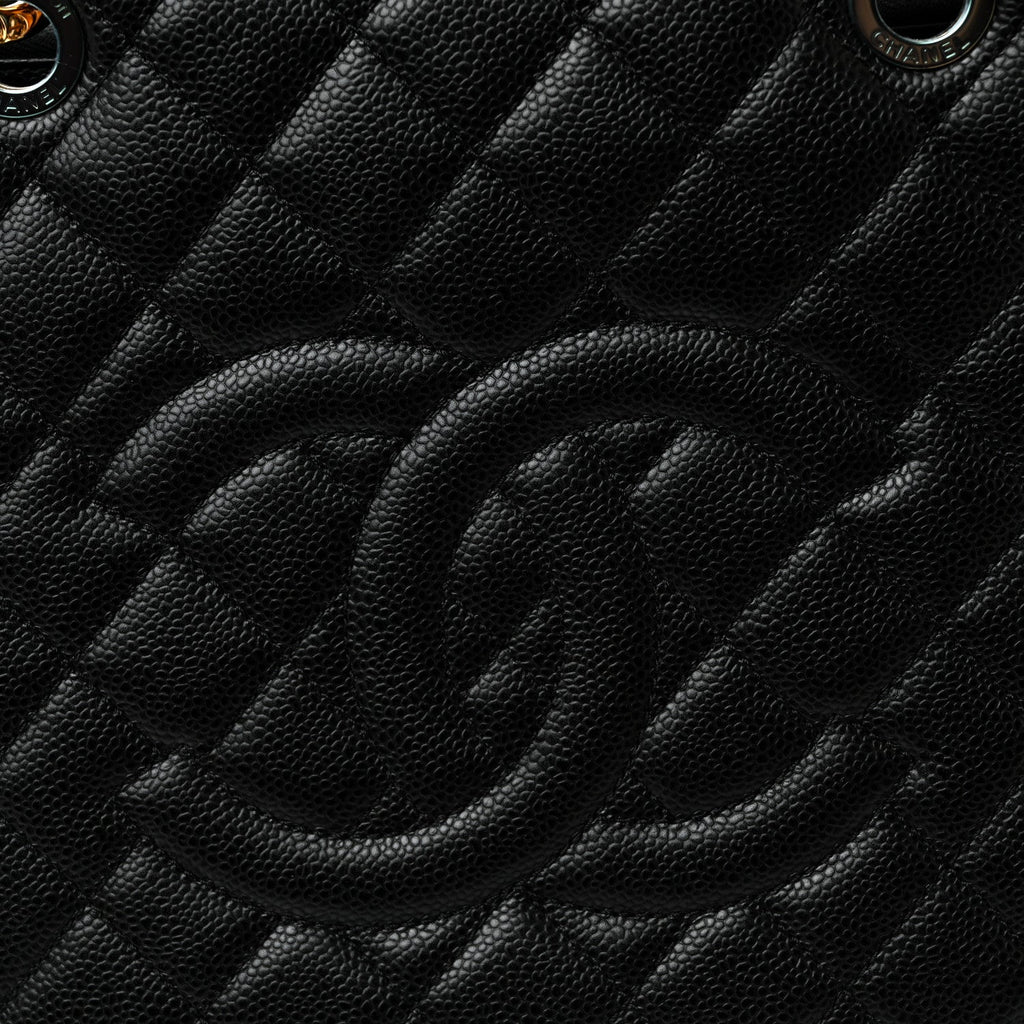 Chanel Caviar Quilted Grand Shopping Tote GST Black