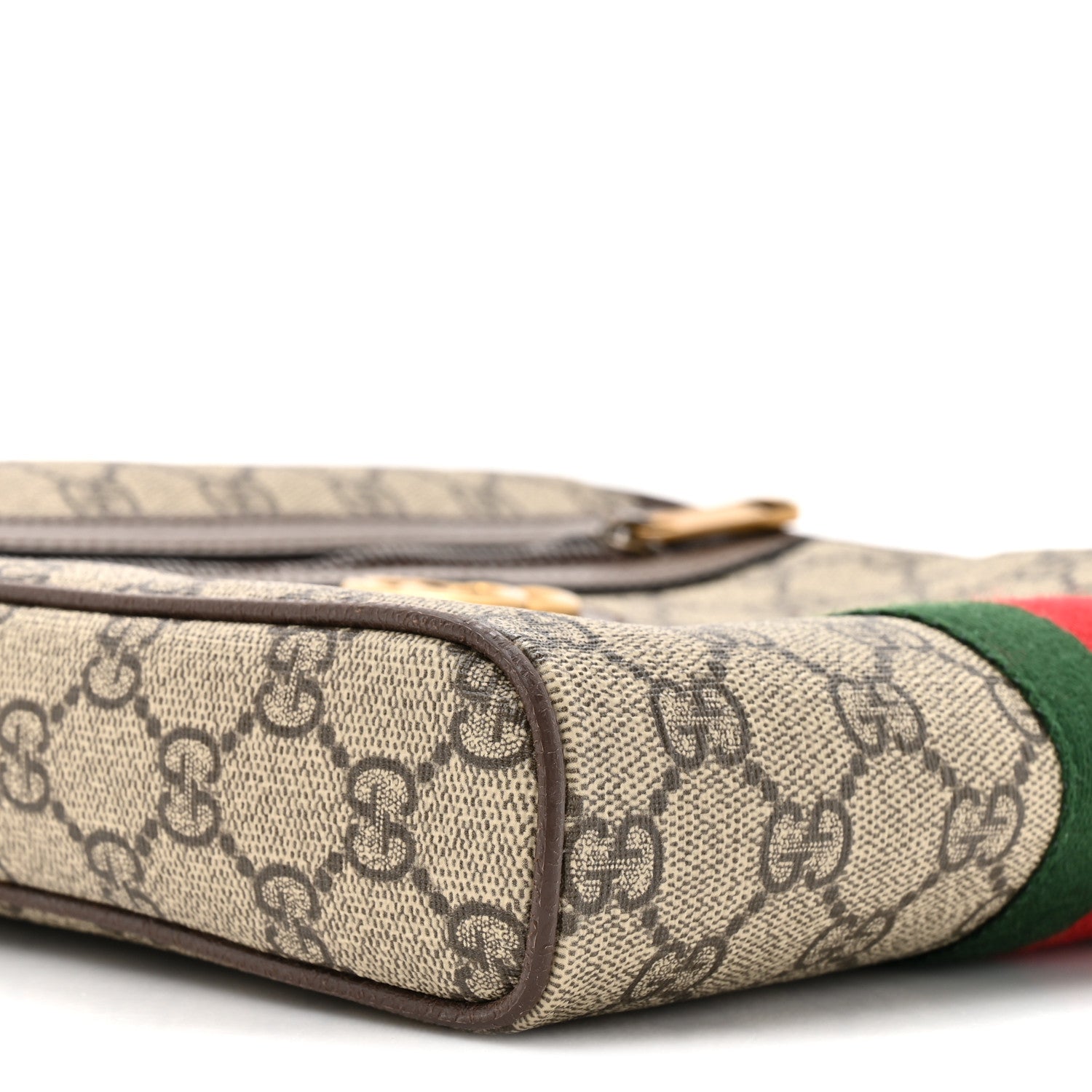 Gucci GG Supreme Monogram Web Small Ophidia Messenger Bag Brown
