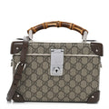 Gucci GG Supreme Monogram Globe-Trotter Beauty Case Brown