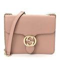 Gucci Dollar Calfskin Small Interlocking G Shoulder Bag Soft Pink