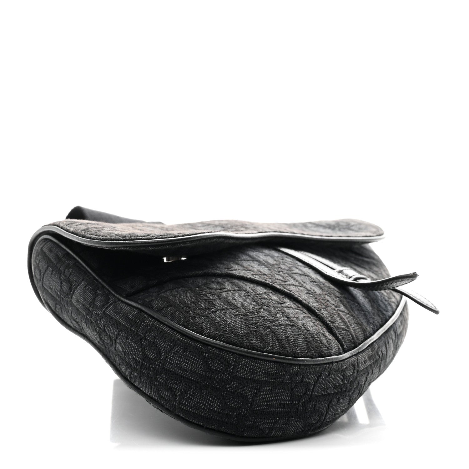 Christian Dior Oblique Mens Saddle Bag Black