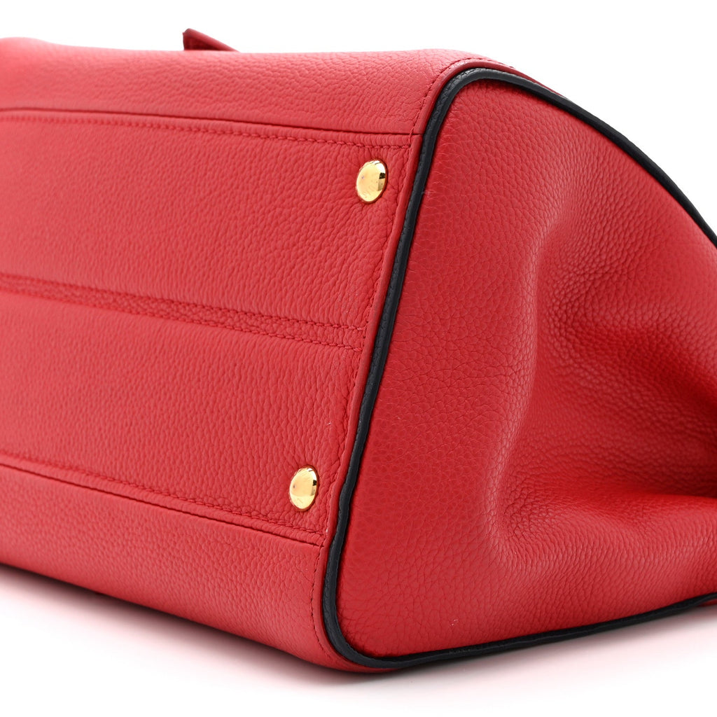 Louis Vuitton Grained Calfskin Monogram Double V Rubis