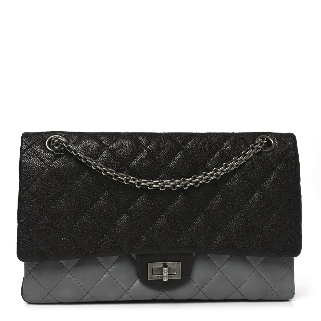 Chanel Caviar Iridescent Calfskin 2.55 Reissue 226 Flap Brown Grey