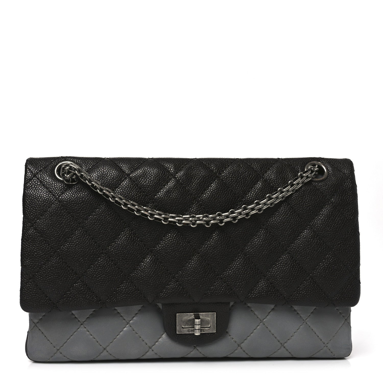 Chanel Caviar Iridescent Calfskin 2.55 Reissue 226 Flap Brown Grey