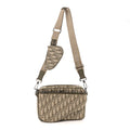 Christian Dior Oblique Saddle Triple Pouch Green