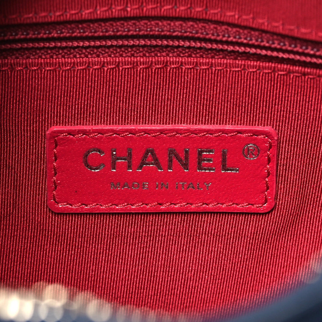 Chanel Aged Calfskin Quilted Small Gabrielle Hobo Dark Grey