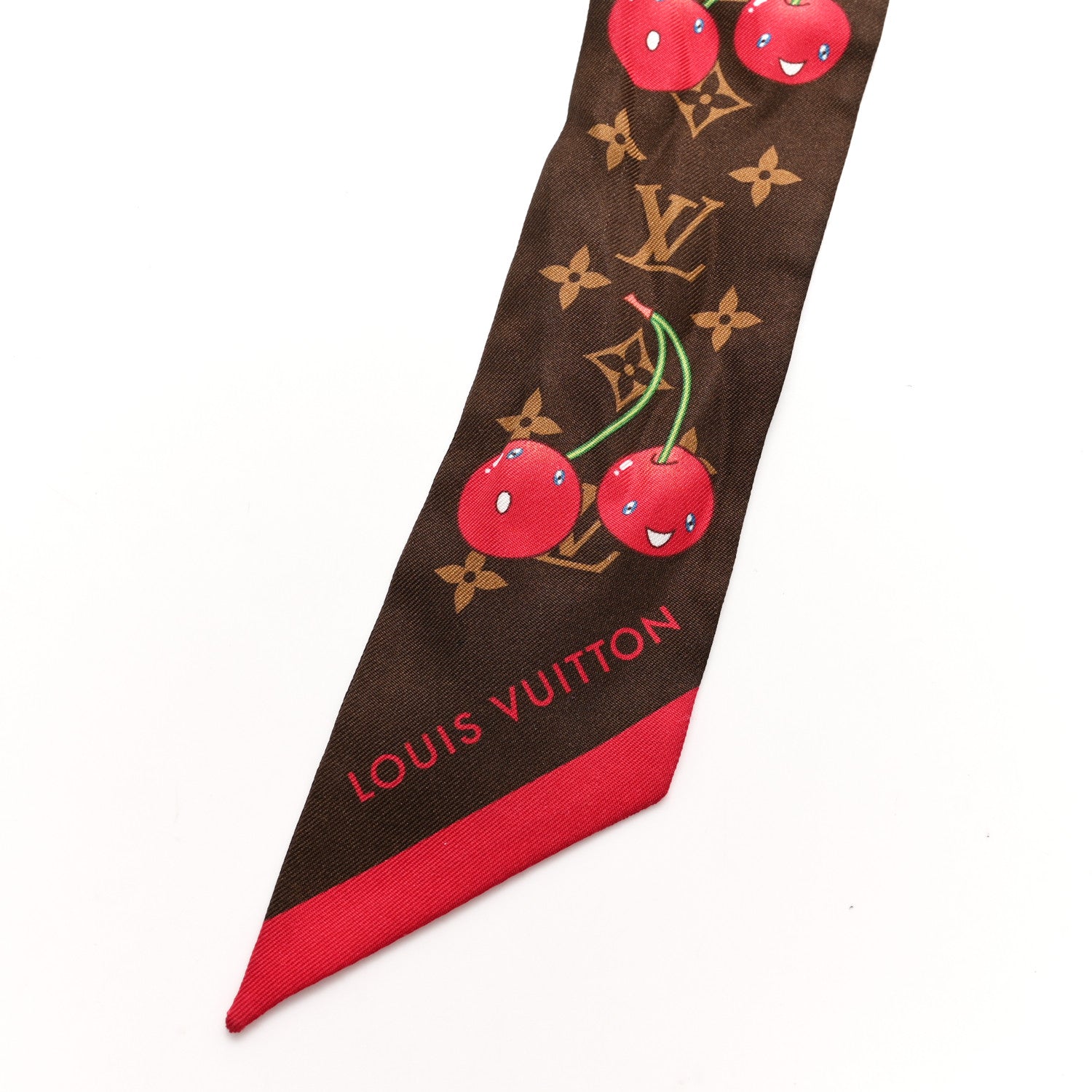 Louis Vuitton LV X TM Silk Monogram Cerises Bandeau Brown