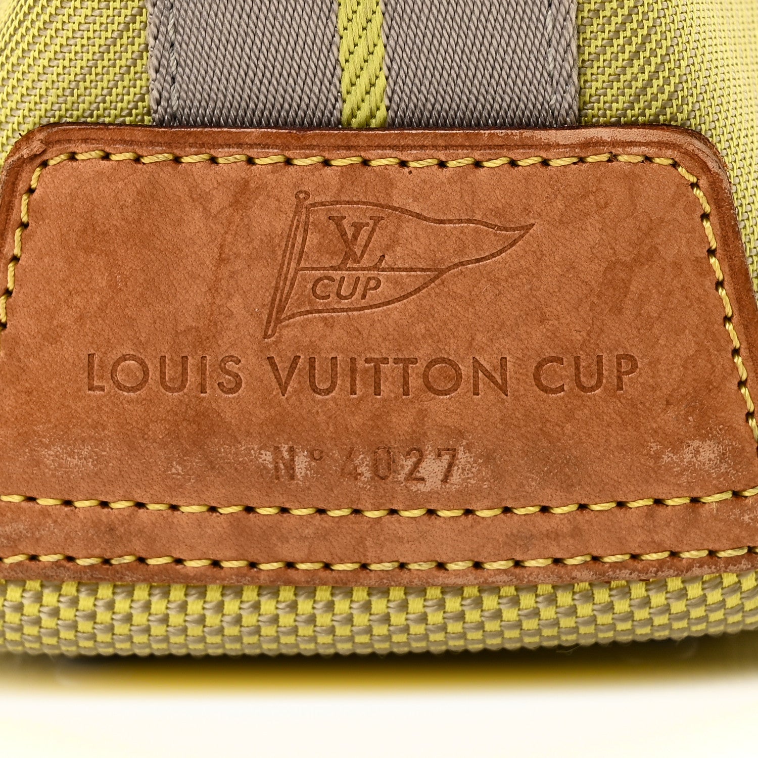 Louis Vuitton Damier Geant Americas Cup Volunteer Bag Yellow
