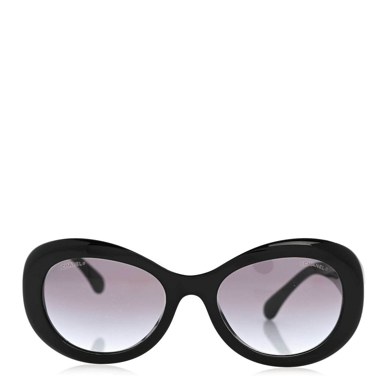 Acetate Polarized Oval CC Sunglasses 5469-B-A Black