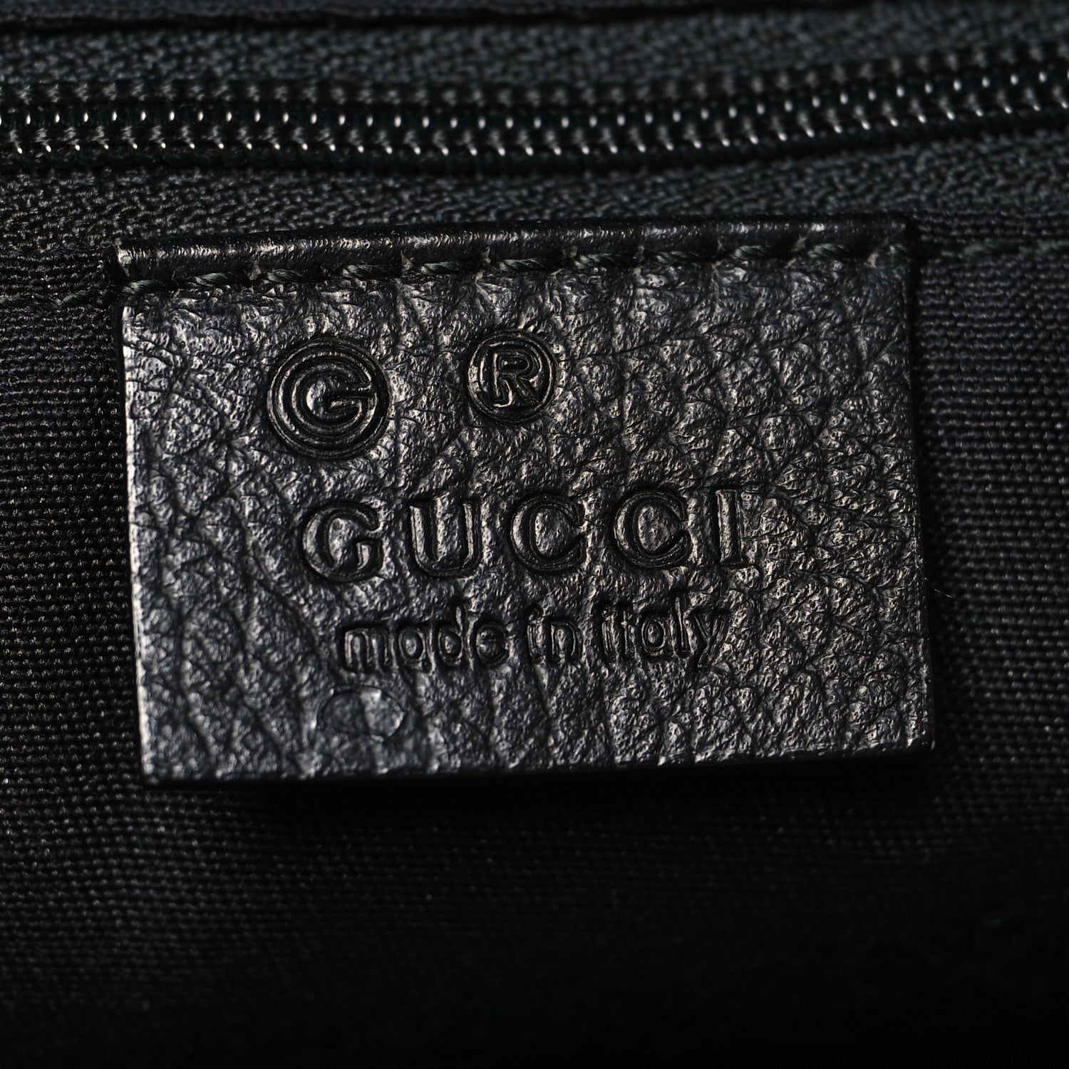 Gucci Denim Monogram Large Half Moon Hobo Black