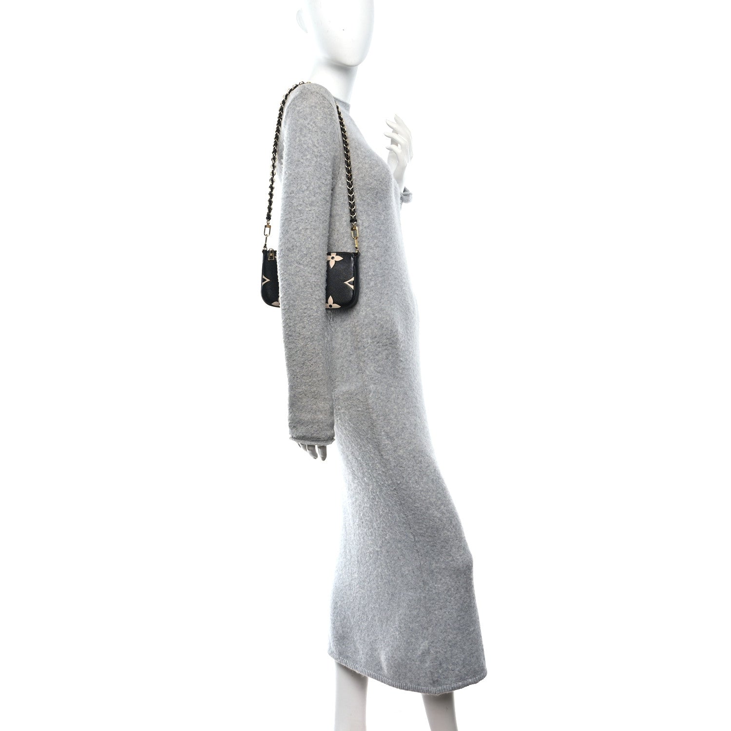 Louis Vuitton Empreinte Monogram Giant Multi Pochette Accessories Mini Pochette Black Beige