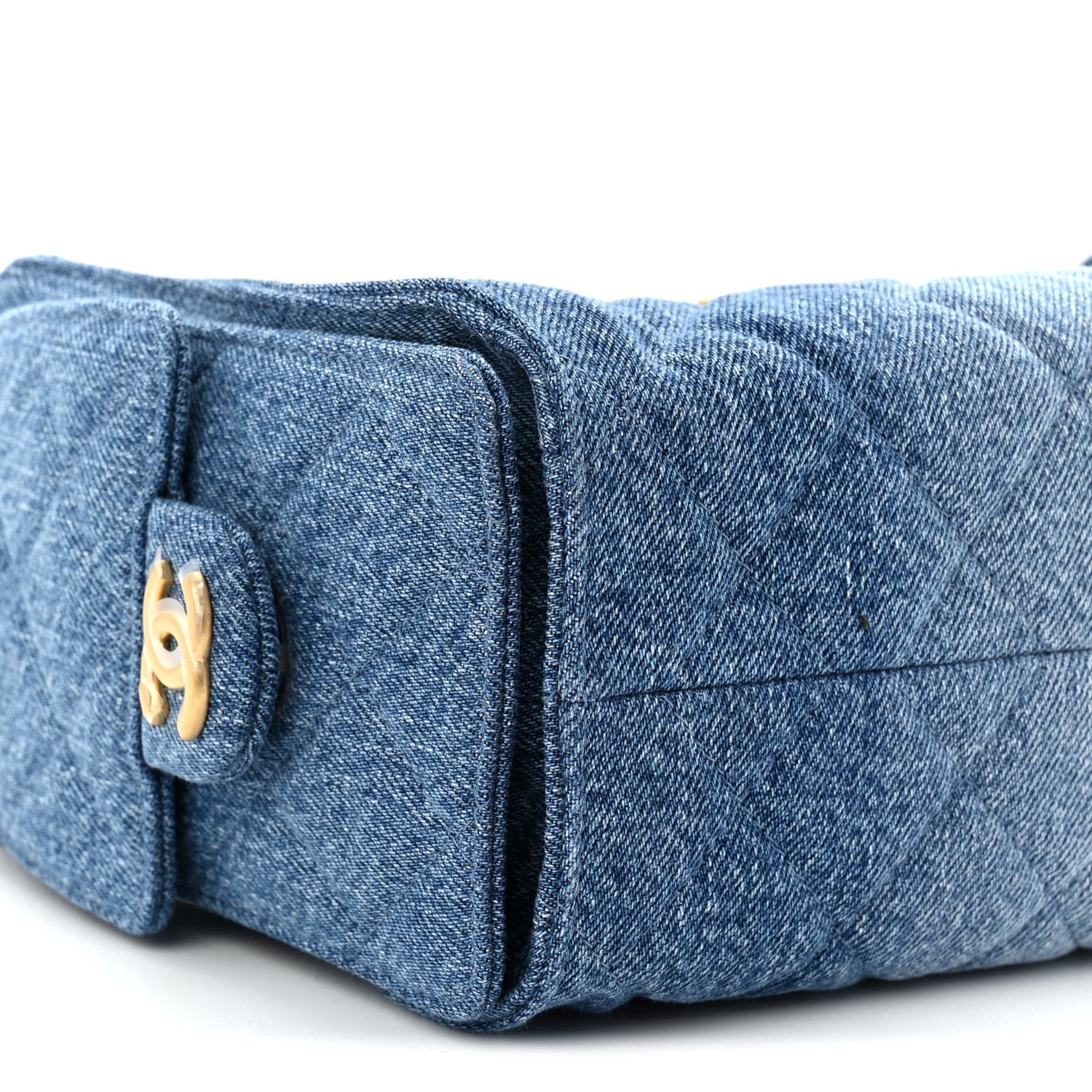 Chanel Washed Denim Quilted Mini Chanel 25 Handbag Blue