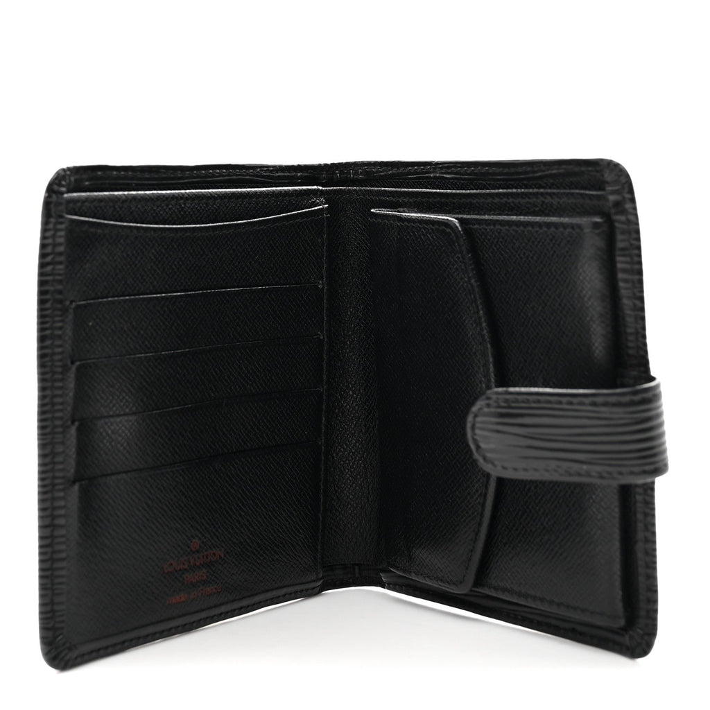 Louis Vuitton Epi Porte-Billets Compact Wallet Black