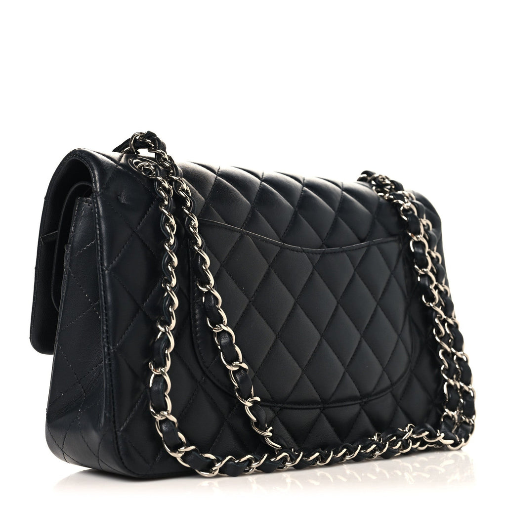 Chanel Lambskin Quilted Medium Double Flap Black