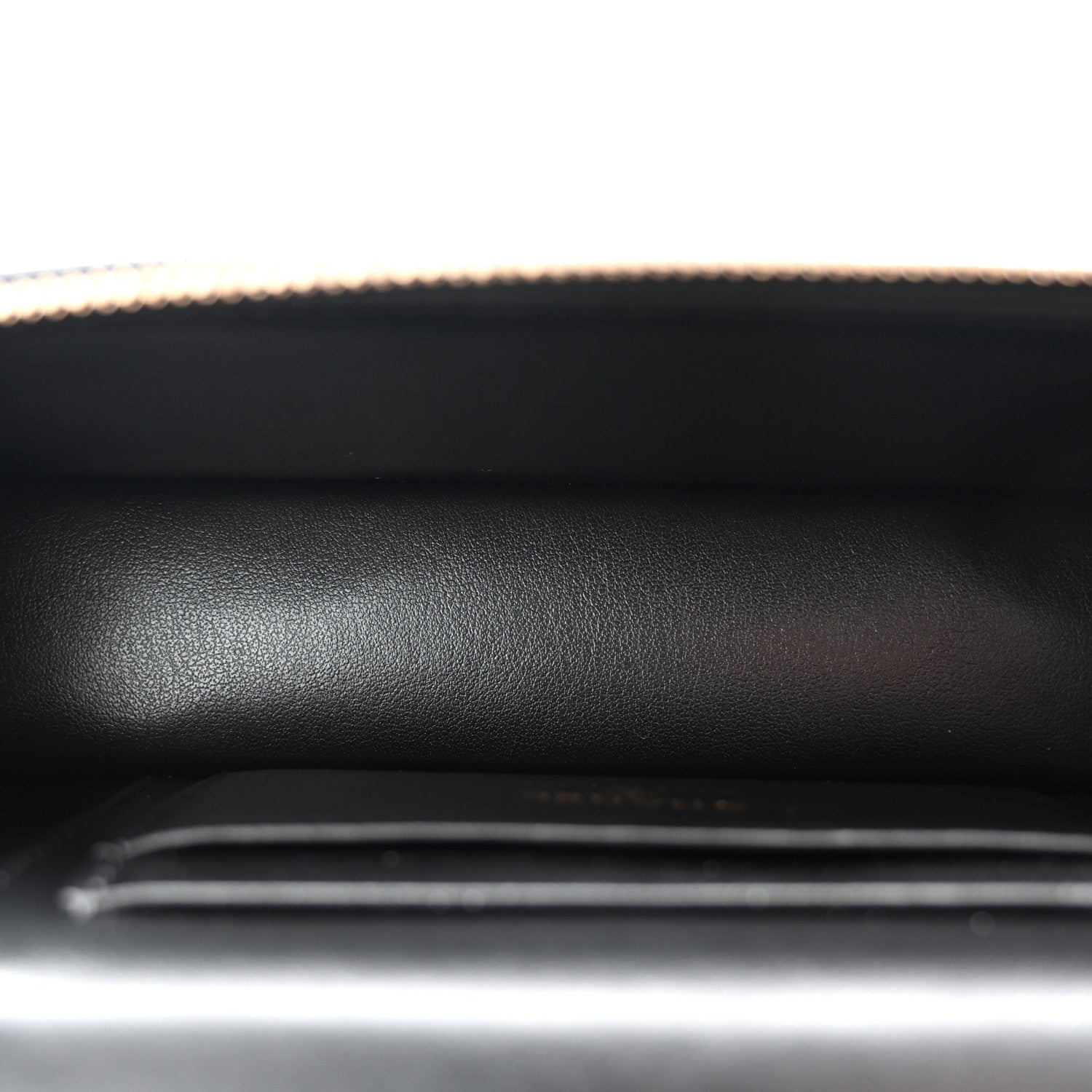 Chanel Caviar Quilted Top Handle Slim Vanity With Chain Black