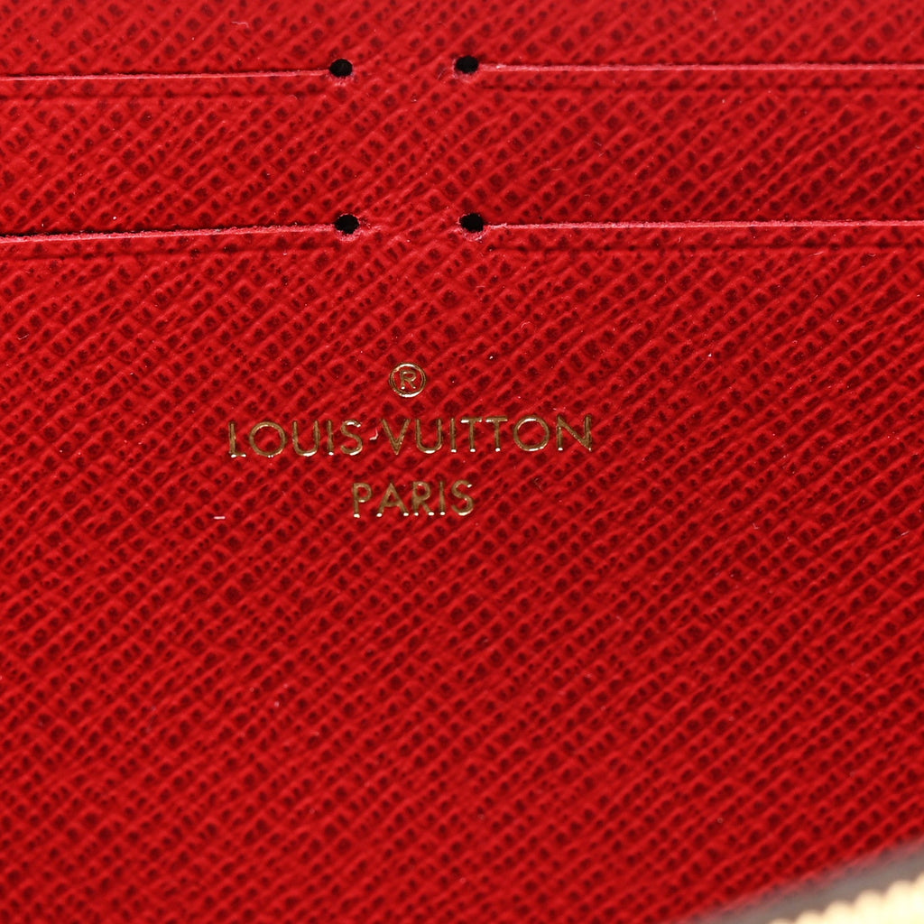 Louis Vuitton Damier Ebene Clemence Wallet Cherry