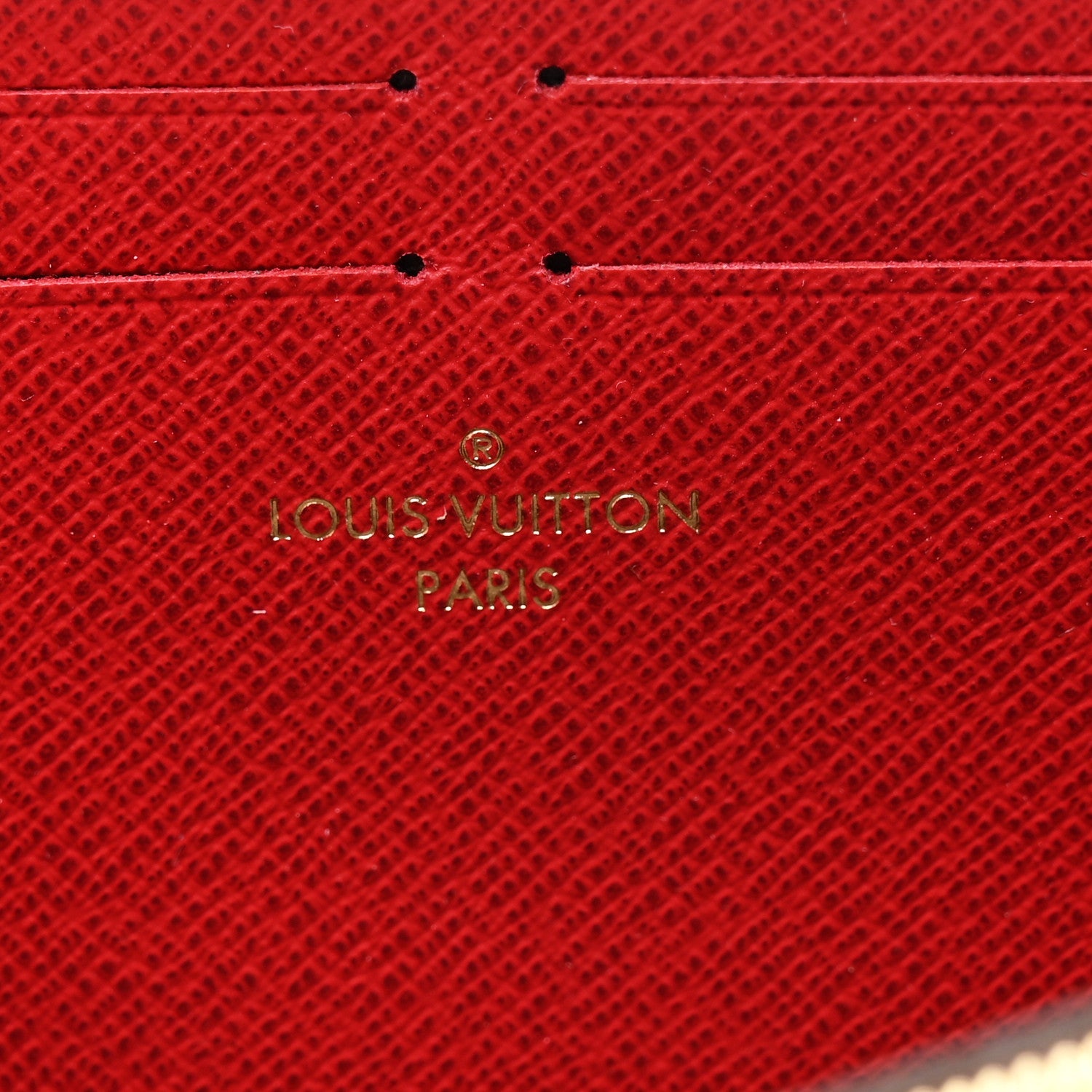 Louis Vuitton Damier Ebene Clemence Wallet Cherry
