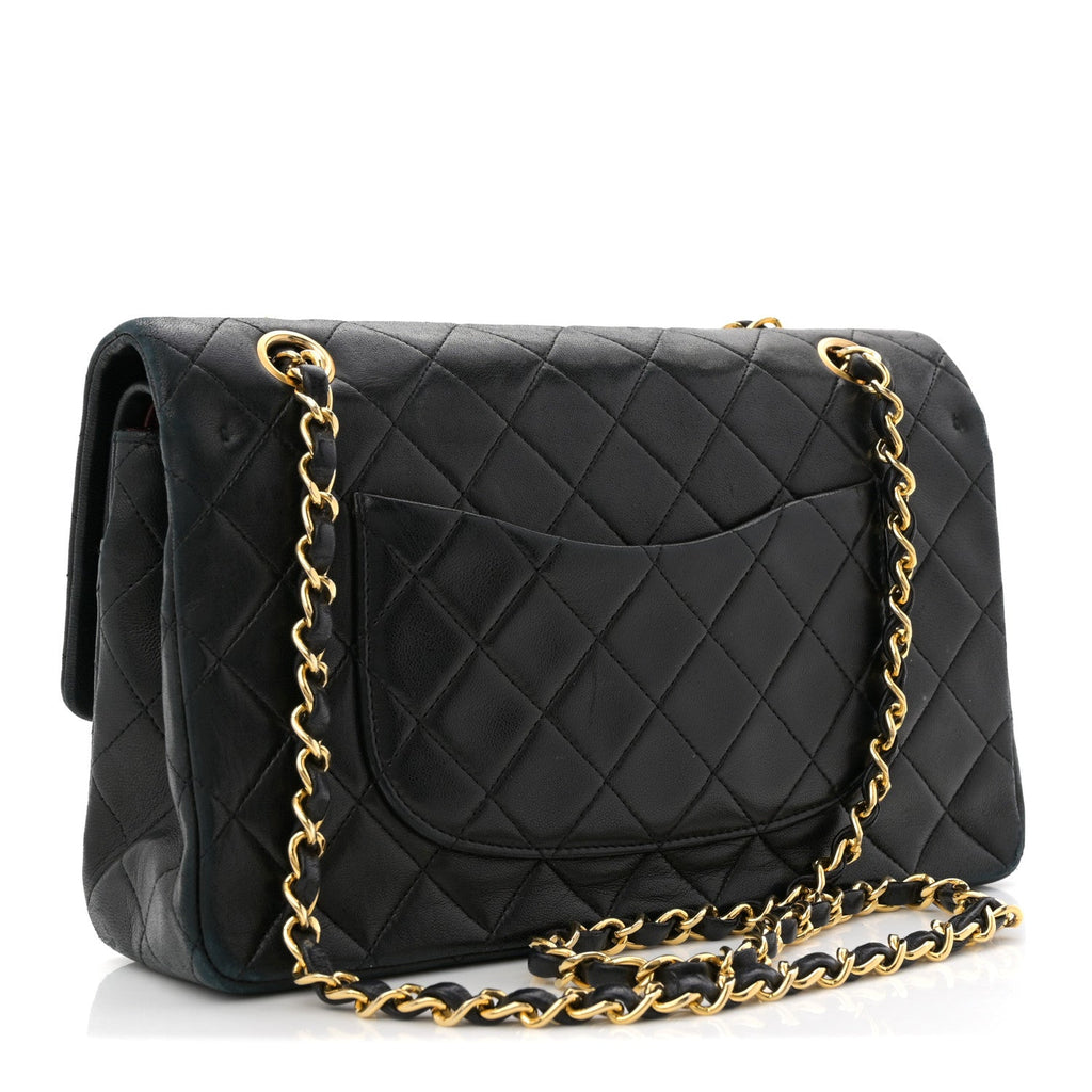 Chanel Lambskin Quilted Medium Double Flap Black