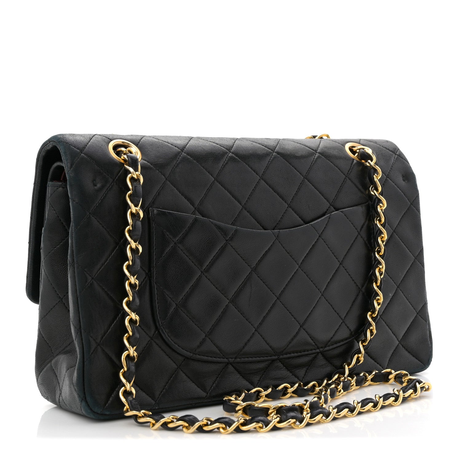Chanel Lambskin Quilted Medium Double Flap Black