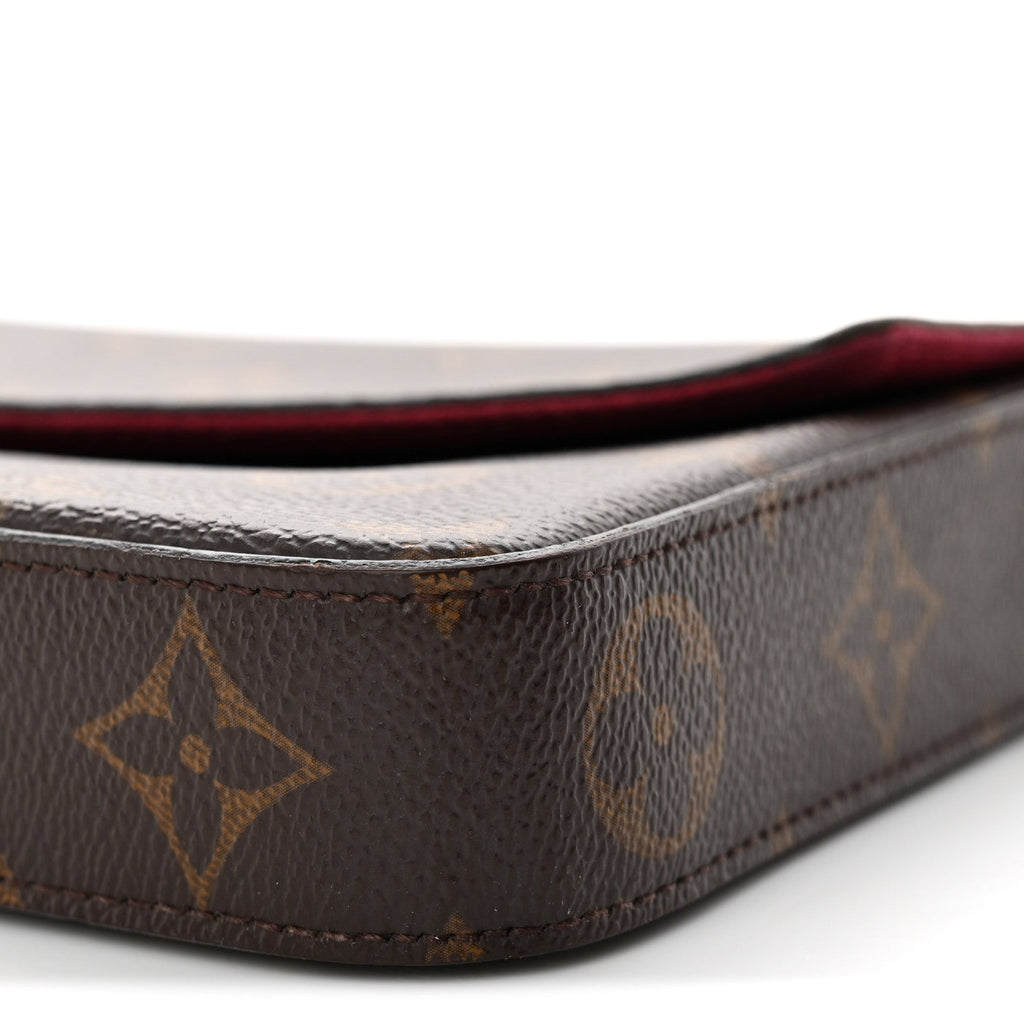Louis Vuitton Monogram Pochette Felicie Chain Wallet Fuchsia