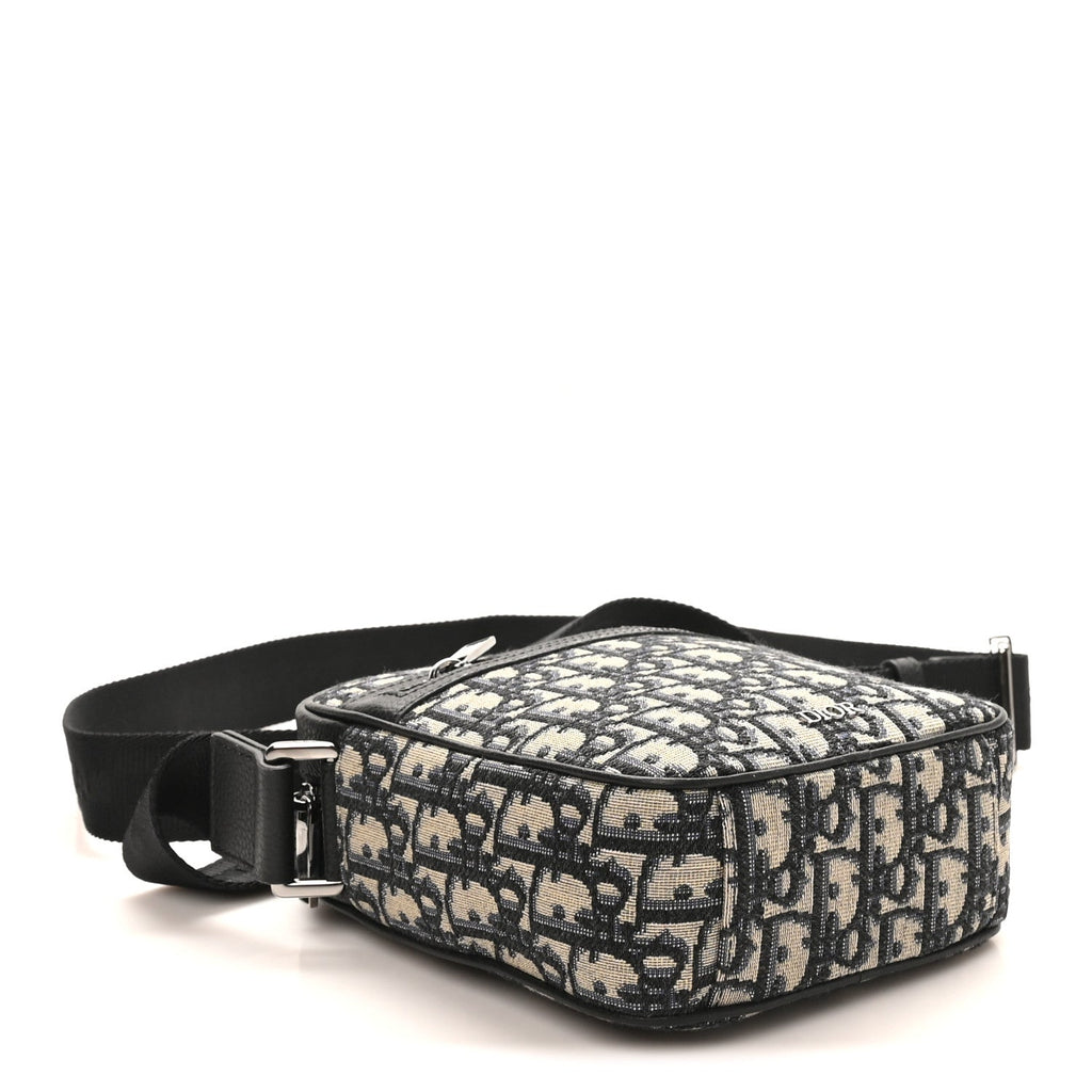 Christian Dior Oblique Messenger Pouch Beige Black