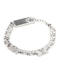 Louis Vuitton Monogram LV Double Chain Bracelet Silver