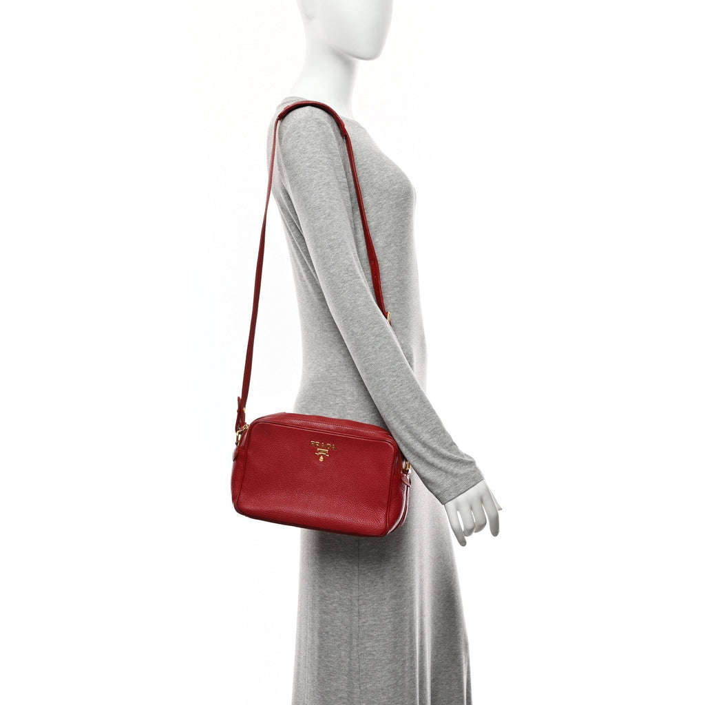 Prada Vitello Phenix Camera Bag Rosso