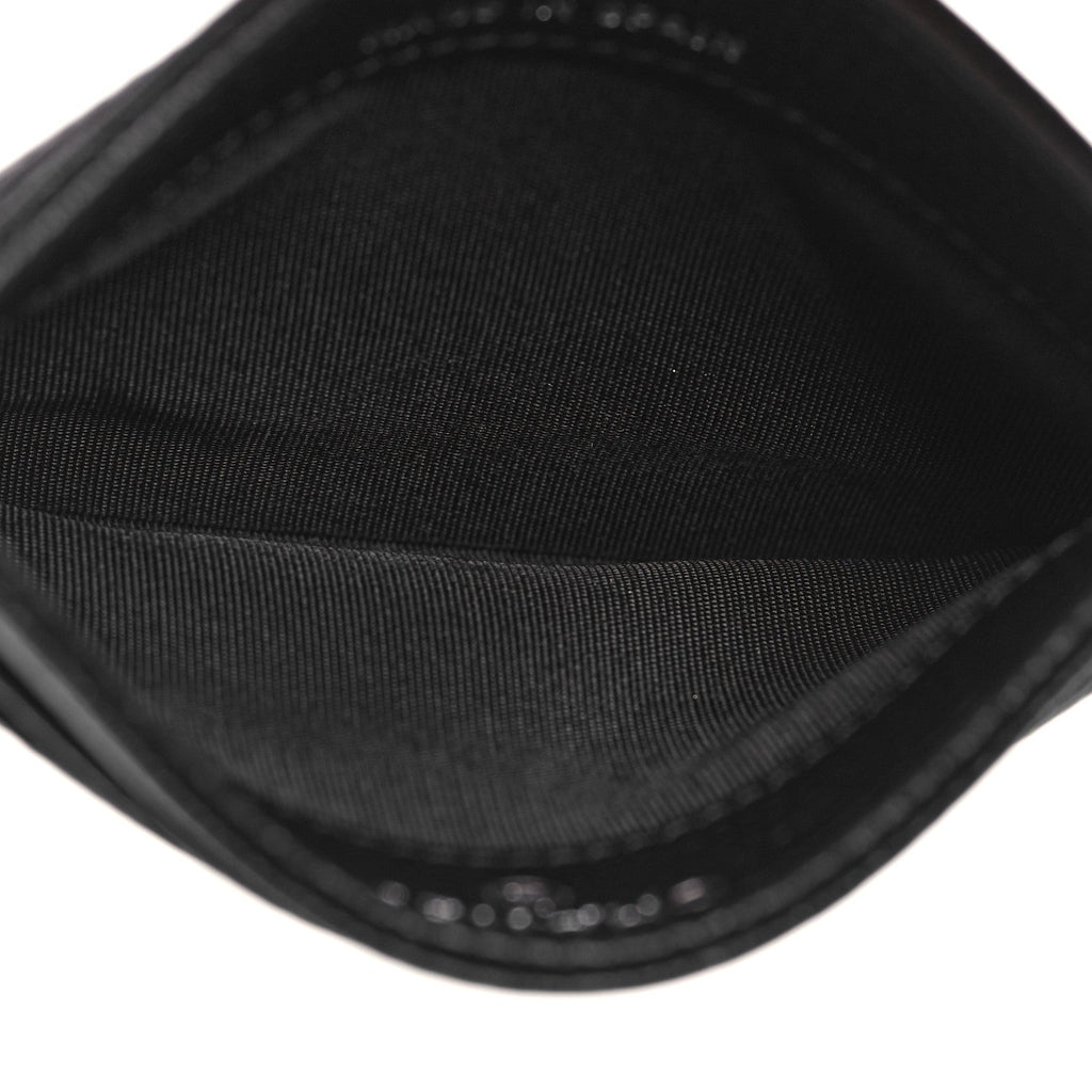 Grained Calfskin CC Card Holder Black