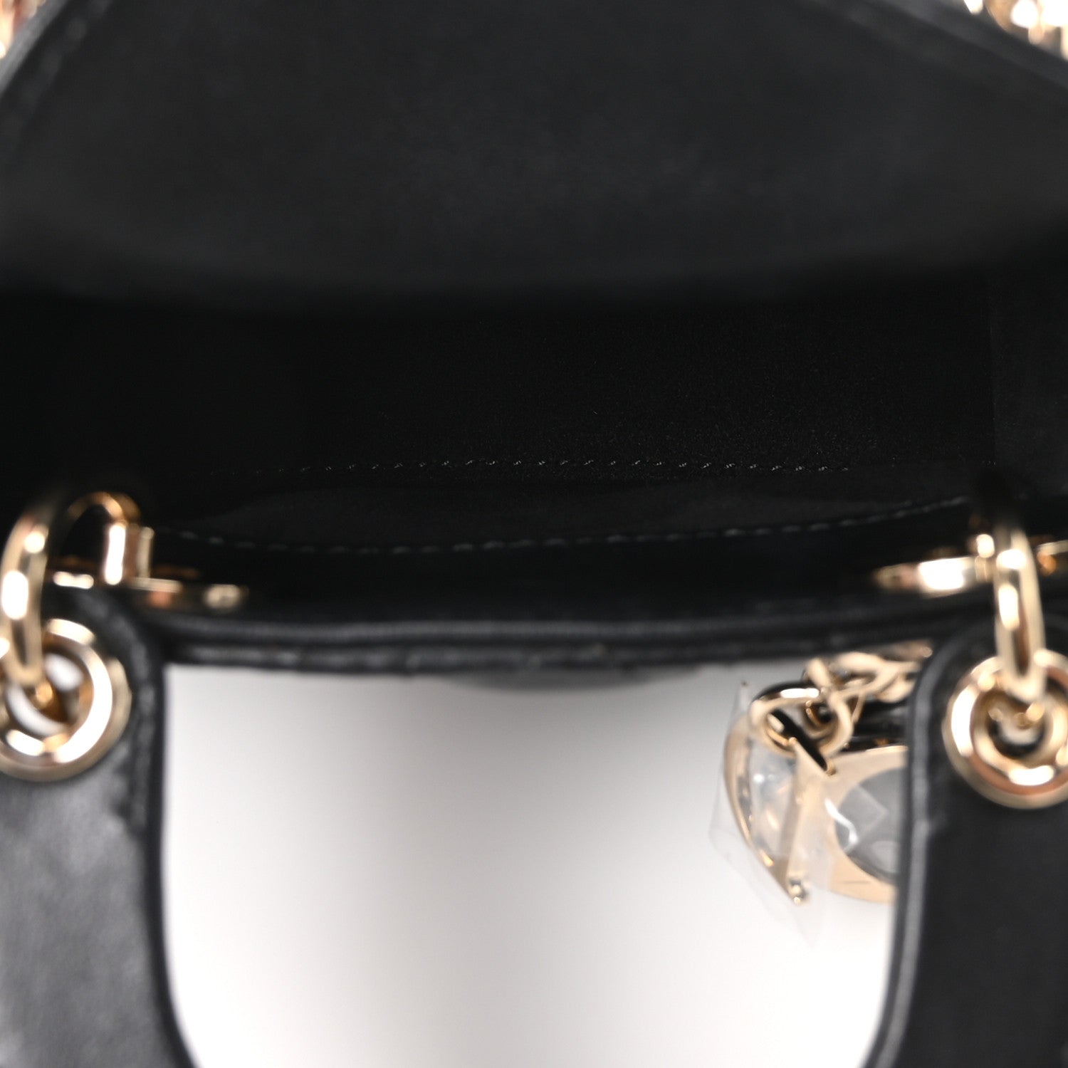 Christian Dior Lambskin Cannage Micro Lady Dior Black