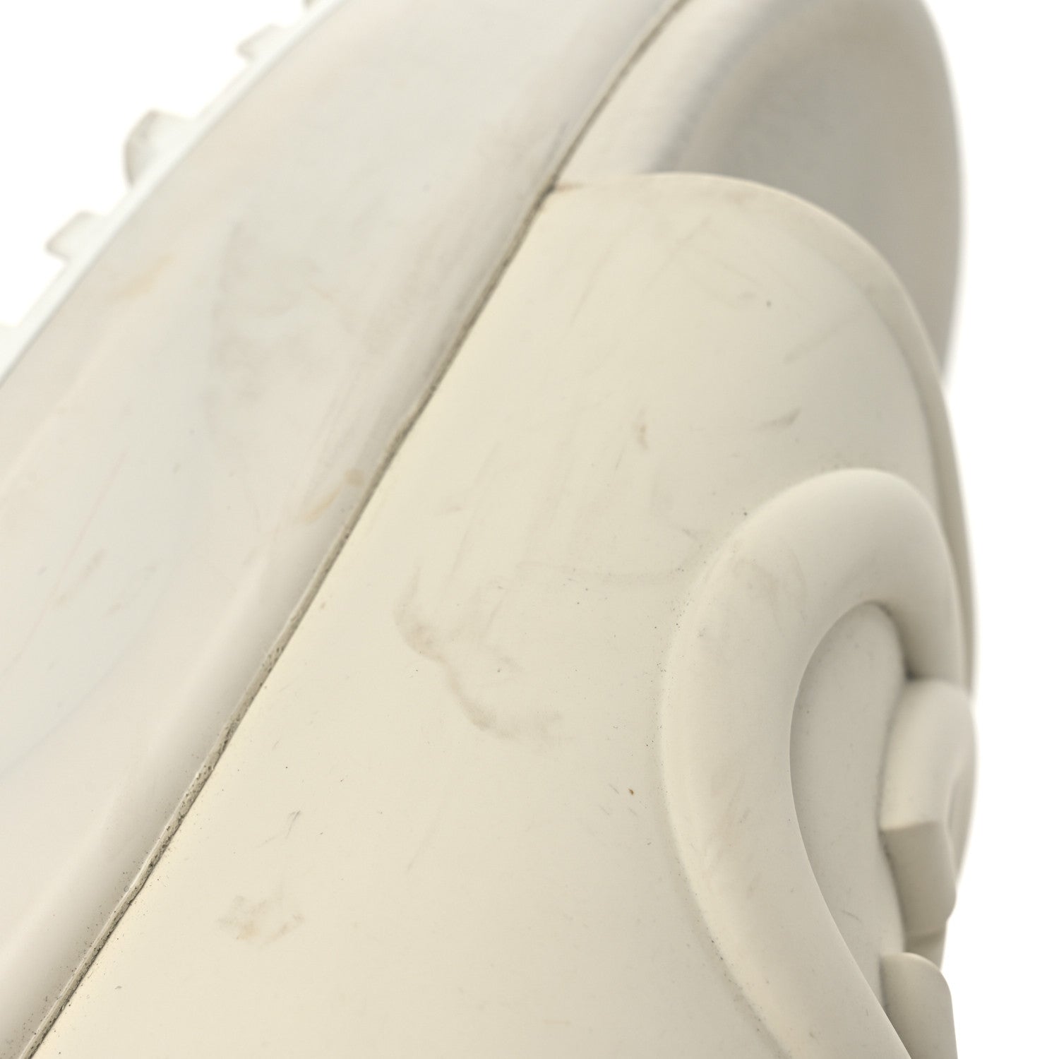 Gucci Soft Rubber Womens Interlocking G Platform 42mm Slide Sandals 40 Off White