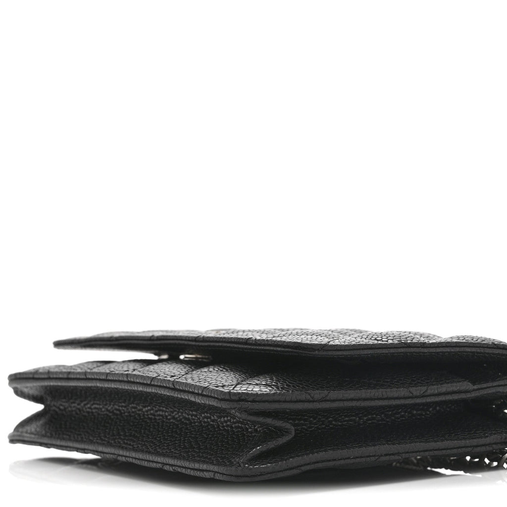 Chanel Caviar Quilted Wallet on Chain WOC Black
