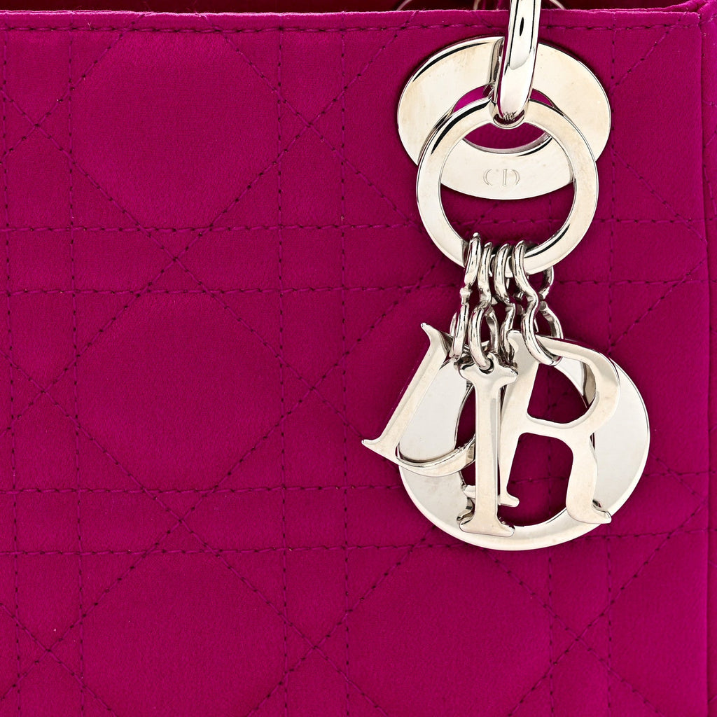 Christian Dior Satin Cannage Mini Lady Dior Pink
